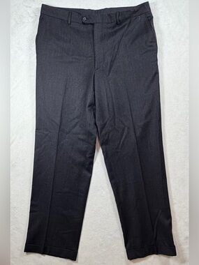 Zignone Linea Naturale Luxe Wool Cashmere 36W 31L Men's Black Dress Pants